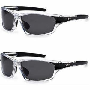 2 Pack X-loop Polarized Translucent Black Sunglasses Fishing, Boating, Golfing